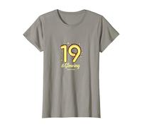 19 & Glowing : Cadeau d'anniversaire étincelant pour 19e Anniversaire T-Shirt, Femme, Ardoise, 3XL