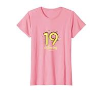 19 & Glowing : Cadeau d'anniversaire étincelant pour 19e Anniversaire T-Shirt, Femme, Rose, XL