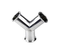 19 mm, 25 mm, 32 mm, 38 mm, 45 mm, 51 mm, 57 mm, 63 mm, 76 mm, 89 mm, 102 mm, virole en acier inoxydable 304 de type Y, raccord de tuyau pour trois colliers de serrage (32 mm (virole 50,5 mm)