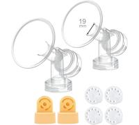 19 Mm One-Piece Breastshield W/Valve,Membrane For Medela-Breast Pumps (Pump In Style,Lactina,Symphony); Repalcement Of Medela Personalfit Breastshield (Small) & Personal Fit Connector; Made By