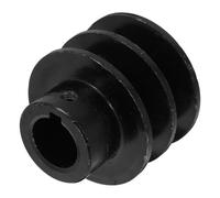 19 MM Poulie à Double Gorge en Fonte pour Pompe à Eau Moteur Essence | Transmission Améliorée du Couple, Coloris Noir, Fixation sur Arbre Moteur, Entretien Mécanique, Applications Automobiles,