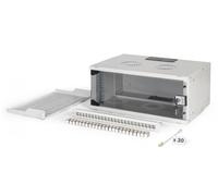 19" network bundle, 4U cabinet and equipment, grey SOHO Pro version, unmounted