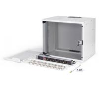 19" network bundle, 9U cabinet and equipment, grey SOHO Pro version, unmounted