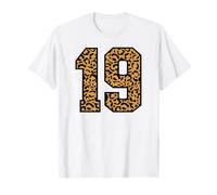 19 Numéro Leopard Dix-Neuf Team Sports Varsity Matching T-Shirt