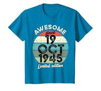 19 octobre 1945 80e anniversaire 80 ans 2025 T-Shirt