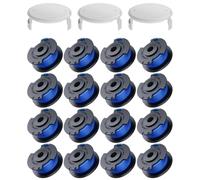 19 Pack Bobine Fil Coupe Bordure remplacements pour Ryobi One + AC14RL3A 18v 24v 40v Coupe Bordures, Bobine Ø 1,6mm, Longueur 3,3m (16 Fil Coupe Bordure,3 Couvercle)