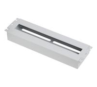 19" panel with DIN rail for modular equipment installation in the cabinet, gray