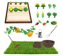 19 Pièces Gazon Artificiel Jardin Zen Faux Gazon Gazon Synthetique Fausse Pelouse Décoration Extérieure Miniature Convient à La Décoration des Jardins Zen et des Jardins de Contes de Fées