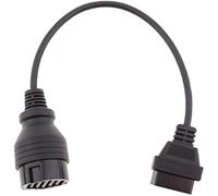 19 Pin OBD1 à 16 câble diagnostique d'adaptateur de convertisseur de Pin OBD2 pour Porsche, Noir