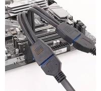 19 PIN Y Splitter - Câble séparateur USB 3.0, Extension de Type Y, Vitesse de de 5 Gbit/s | Connecteur Audio fiable pour des données Rapides, Le câble Polyvalent Prend en Charge Plusieurs