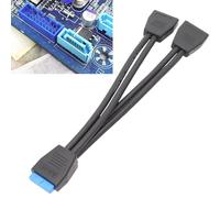 19 Pin Y Splitter Extension Cable, High-Speed USB 3.0 Data Adapter, Stable 5Gbps Transfer Audio Connector Cable for Desktop Computers, Laptops, Printers, Scanners, Cameras