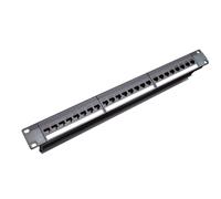 19 Pouces 1U Armoire Rack Pass-Through 24 Ports CAT6 Panneau de Brassage Port de Contact RJ45 (Port de Contact RJ45) Cadre Modulaire