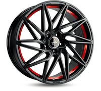 19 pouces KESKIN KT20 5x120 ET35 Jantes en aluminium MATT BLACK RED INSIDE