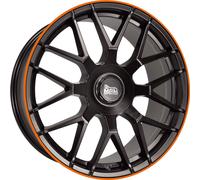19 pouces MAM GT1 5x112 ET30 Jantes alu MATT BLACK LIP ORANGE