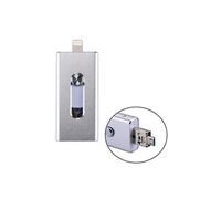 (#19) RQW-02 3 in 1 USB 2.0 & 8 Pin & Micro USB 16GB Flash Drive, for iPhone & iPad & iPod & Most Android Smartphones & PC Computer(Silver)