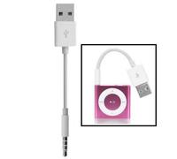 (#19) USB to 3.5mm Jack Data Sync & Charge Cable for iPod shuffle 1st /2nd /3rd /4th /5th /6th Generation, Length: 10cm(White)