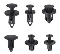 190 Pièces Rivet Plastique Clips Voiture, 6 Taille Clips de Retenue de Voiture Fixations, Vis Plastique Universelles pour Fixer les Panneaux et les Portes de Voiture(6 mm à 10 mm)