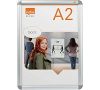 [1902212] Nobo Porte-affiche mural clipsable cadre aluminium A2