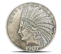 1907 Great American Commemorative Old Coins- Uncirculated Morgan Dollars-Discover History of US Coins (Randomly Give 1ps, Receive 2ps)