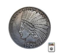 1907 Great American Commemorative Old Coins- Uncirculated Morgan Dollars-Discover History of US Coins (Randomly Give 1ps, Receive 1ps)