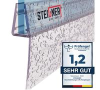 STEIGNER Joint de douche pour paroi en verre, 190cm, vitre 3,5/4/5mm, joint d'étanchéité PVC droit pour les cabines de douche réctangulaires, UK04