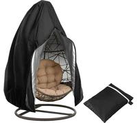 190x115cm Housse de protection pour fauteuil suspendu Outdoor étanche Couverture pour meubles de jardin pour fauteuil suspendu avec structure Balançoire suspendue Panier suspendu, Couleur : Noir
