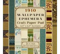 1910 Wallpaper Ephemera Craft Paper Pad 8.5" x 8.5" Squares: Antique Edwardian & Late Victorian Designs - Single Sided Curated Craft Paper Sheets for ... Collage, Scrapbooking, and Mixed Media