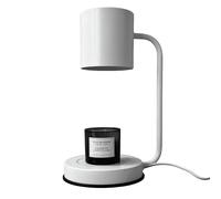 1918 London Diffuseur de bougie électrique minimaliste à intensité variable avec chauffage haut vers le bas, luminosité réglable, design sans flamme, convient à toutes les tailles de bougies (blanc)