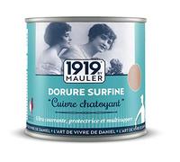 1919 BY MAULER - Peinture « DORURE SURFINE » - Cuivre - 0,5L - Multisupports intérieur et extérieur (bois, métal, PVC, support peint) : effet métal véritables pigments métalliques