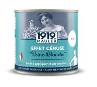 1919 BY MAULER - Peinture « EFFET CERUSE » - BLANC - 0,5L - Patine et blanchit les veines du bois pour un effet céruse shabby chic : meuble, parquet, escalier, boiserie