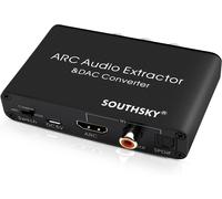 192 Khz Convertisseur Dac, Adaptateur Rca Numérique Vers Analogique L/R, Extracteur Audio Hdmi Arc Vers Spdif Coaxial 3,5 Mm L/R, Volume Cec Réglable[Z1152]