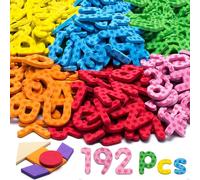 192 Pcs 9 Couleurs Lettres Magnétiques Chiffres Ensemble Mousse