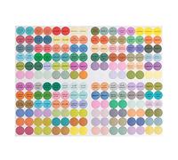 192 pièces/feuille Étiquettes adhésives colorées pratiques en papier pour bouchons de bouteilles d'huiles essentielles en verre - Étiquettes rondes blanches pour bouchons - Autocollants ronds en