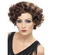 1920's Bringe Marron Flirty Flapper Perruque Adulte Femmes Déguisement Neuf