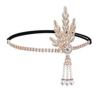 1920S Gatsby Bandeau Rugissant Années 1920 Accessoires Charleston Femme Costume avec Flapper Cristal Coiffeuse Déguisement pour La Mascarade Prom Mariage Halloween Noël Carnaval