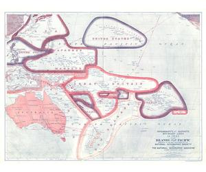 1921 Lignes de souveraineté et de délimitation du mandat des îles du Pacifique