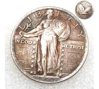 1927 Antique Liberty Quarter-Dollar Eagle Old Monnaie américaine Ancienne pièce de monnaie américaine Ancienne pièces de monnaie américaine Anciennes pièces