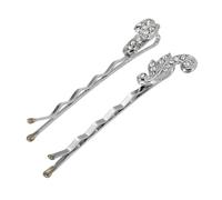 1928 Bijoux Noir Diamant Couleur et Cristal Bobby Pins Set