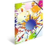 [19293] HERMA Chemise à élastiques "Taches de couleurs", carton, A3