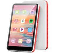 192Go Lecteur MP3 avec Bluetooth et WiFi, Portable Spotify MP3, Android 13.0, RAM: 4Go, Oilsky 4,0 Pouces HD MP4 Lecteurs Écran Tactile et Haut-Parleur (Blanc + Rouge)