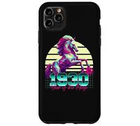 1930 Année du Cheval rétro années 80 Vaporwave Zodiaque Chinois Coque pour iPhone 11 Pro Max