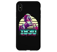 1930 Année du Cheval rétro années 80 Vaporwave Zodiaque Chinois Coque pour iPhone XS Max