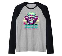 1932 Année du Singe rétro années 80 Vaporwave Zodiaque Chinois Manche Raglan