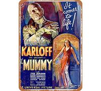 1932 The Mummy Movie 4 Plaque en métal 30,5 x 20,3 cm Décoration rétro vintage