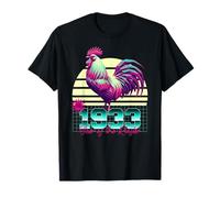 1933 Année du Coq rétro années 80 Vaporwave Zodiaque Chinois T-Shirt