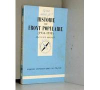 1934-1938 Histoire du Front Populaire