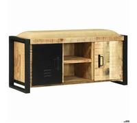 [1934171]Banc d'entrée,Banc du couloir Banc de rangement Marron Bois de manguier massif,Poids:23.85 Kg