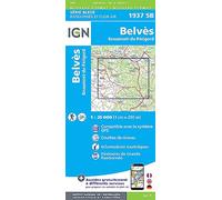 IGN Carte de randonnée Série Bleue n° 1937 – Belvès, Beaumont-du-Périgord – 1:25 000