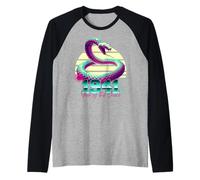 1941 Année du Serpent rétro années 80 Vaporwave Zodiaque Chinois Manche Raglan