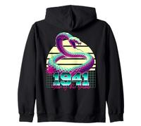 1941 Année du Serpent rétro années 80 Vaporwave Zodiaque Chinois Sweat à Capuche